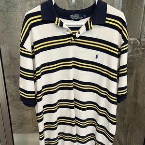Navy/white/yellow polo